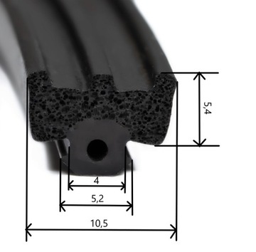 ПРЕССОВАННАЯ ПРОКЛАДКА ДЛЯ ALUPROF S-MPT-16 АЛЮМИНИЙ