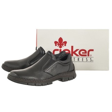 Buty Półbuty Męskie Rieker Czarne 12272-01 Black