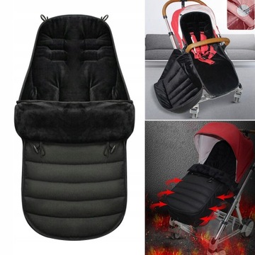 Мягкий хлопковый спальный мешок для черной коляски