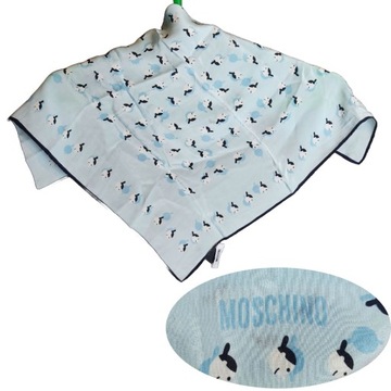 MOSCHINO włoska jedwabna apaszka 47cm x 48cm