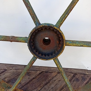 Старое большое чугунное колесо 80 см, лофт индустриальный декор, ПРЛ, оригинал своими руками