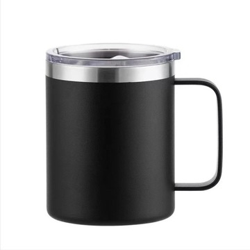KUBEK KAWY KUBEK TERMOSOWY Z POKRYWKĄ Z UCHWYTEM STAL NIERDZEWNA 14 OZ
