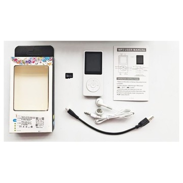 MP3-ПЛЕЕР ТОНКИЙ ПОРТАТИВНЫЙ ЭЛЕКТРОННАЯ КНИГА С BLUETOOTH FM-РАДИО 16 ГБ HI-FI БЕЛЫЙ