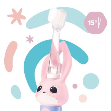 SZCZOTECZKA SONICZNA ELEKTRYCZNA DLA DZIECI 0-3LAT VITAMMY BUNNY RÓŻOWA