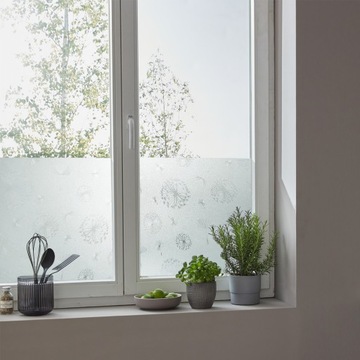 Оконная фольга Статическая защита от ультрафиолета Узор одуванчика