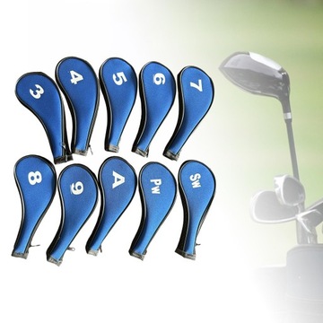 Golf Irons Крышка головы для гольфа, черная и синяя сторона