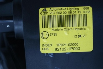 KIA VENGA 10-13R. PRAVÁ SVĚTLO PŘEDNÍ OBYČEJNÁ ORIG.