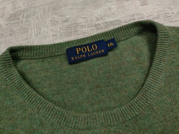 RALPH LAUREN POLO PÁNSKY SVETER ZELENÁ MERINO VLNA ORIGINÁL IDEÁL veľ. XXL