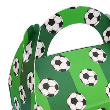 50 szt. pudełek na cukierki na przyjęcie, wzór piłki nożnej, przenośne, puste, zielone