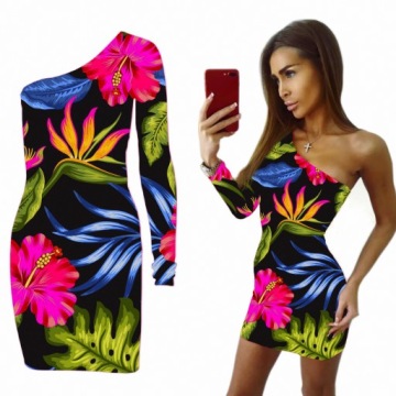 MODERN ASYMMETRIC PINK BLUCE ON ONE ARM различные цвета M/L