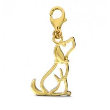 ЗОЛОТЫЕ ПОДВЕСКИ СОБАКА СОБАКА 4-НОПНАЯ КОНТУР 333