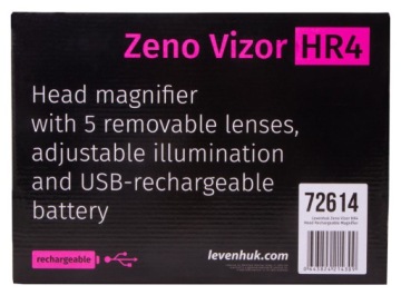 Наголовная лупа Levenhuk Zeno Vizor HR4 с аккумулятором