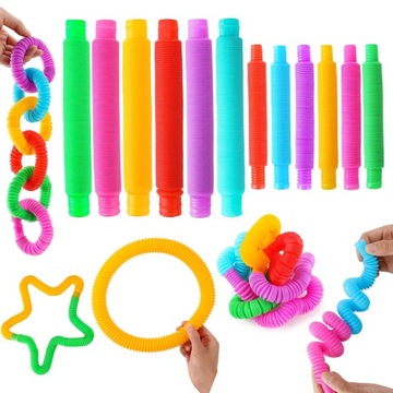 Rurki Tuby Sensoryczne Pop Tube Zestaw XXL 20 szt
