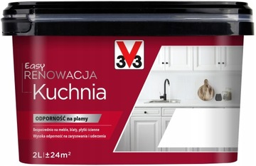 V33 FARBA EASY RENOWACJA DO KUCHNI BIAŁA 2L