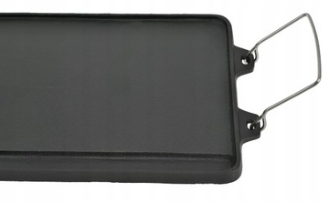 ЧУГУННАЯ Плита, двухсторонняя решетка для гриля, камина, сковорода-гриль, 44х24 см