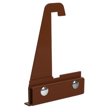 Uchwyt płotka o wysokości 15 cm na rąbek stojący lakierowany brąz