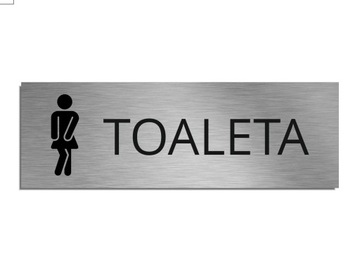 Tabliczka na drzwi TOALETA WC damska 8x24cm