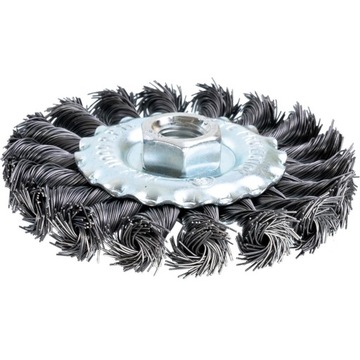 SZCZOTKA DO SZLIFIERKI TARCZOWA 115mm M14 DRUT SKRĘTNY C4310