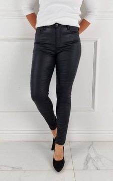 # КЛАССИЧЕСКИЕ ЖЕНСКИЕ БРЮКИ С УТЕПЛЕННЫМ ВОЩЕМ - КОЖА #