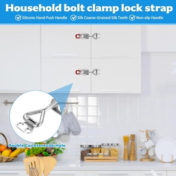 ZAPIĘCIE ZACISKOWE X7 ZATRZASK KOLANKOWY REGULOWANE ZACISKI ZE STALI