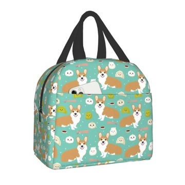 Cute Jolly Corgis Portable Lunch Box Waterproof Thermal Cooler Food