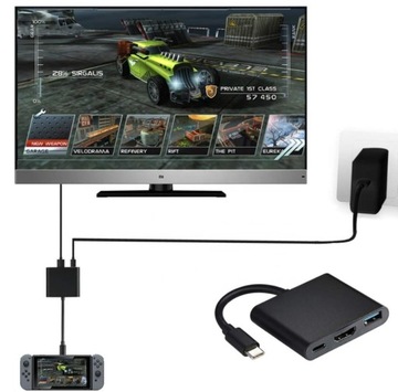 АДАПТЕР-концентратор USB-C АДАПТЕР HDMI 4k USB 3.0 PD