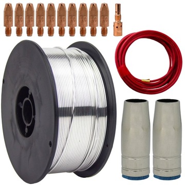 ZESTAW DO SPAWANIA ALUMINIUM MIG/MAG MB 25 - DRUT ALMG5 FI 1,0 + AKCESORIA