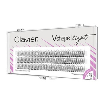 Clavier Kępki Rzęs Vshape Light – 14mm