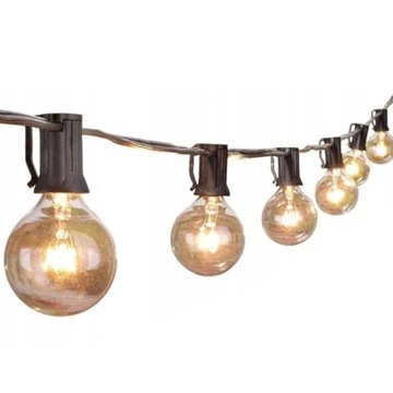Girlanda Duże Lampki Ogrodowe 15.2m 50x Zewnętrzne