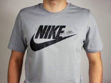 Nike Air Max ORYGINAŁ męska koszulka BAWEŁNIANA szary T-Shirt
