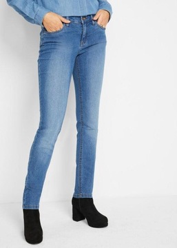 3H3C11 BONPRIX DŻINSY ZE STRETCHEM NIEBIESKIE SKINNY 48