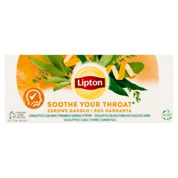 Lipton Zdrowe Gardło herbata ziołowa 20 torebek