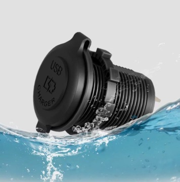 USB PD QC 3.0 автомобильная розетка 12В 24В IP65 светодиод синий