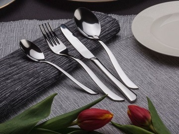 НАБОР СТОЛОВЫХ ПРИБОРОВ AMBITION 48 WAVE НА 12 ЧЕЛОВЕК