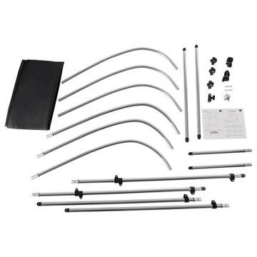 Солнцезащитный козырек для яхты 67–72 дюйма, черный