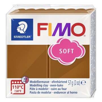 FIMO modelina SOFT BRĄZOWA masa termoutwardzalna plastyczna Staedtler NR 7