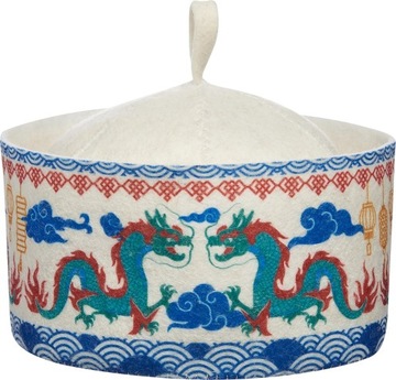 Czapka do sauny smoki