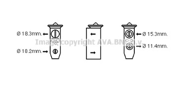AVA QUALITY COOLER DN1358 VENTIL EXPANZNÍ KLIMATIZACE