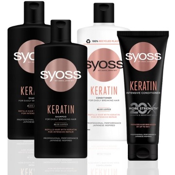 Syoss Keratin Szampon Odżywka do Włosów Łamliwych