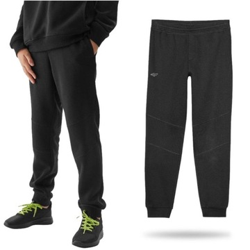 SPODNIE OCIEPLANE CHŁOPIĘCE 4F DZIECIĘCE SPORTOWE DRESOWE NA CO DZIEŃ