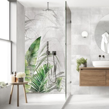 Obraz ceramiczny 270x120 liście zielone