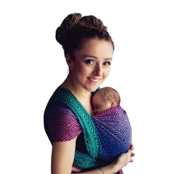 Chusta do noszenia dziecka Little Frog Dark Aurora Cube 4,6 m