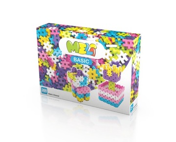 KLOCKI WAFLE KONSTRUKCYJNE MELI BASIC PINK 300 EL.