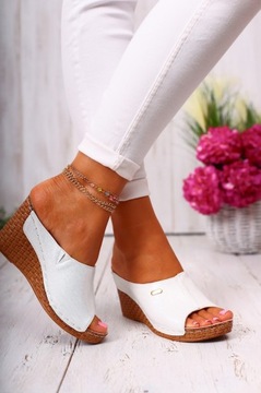 ЖЕНСКИЕ ЛЕГКИЕ, УДОБНЫЕ, ВЫСОКИЕ КОЖАНЫЕ ШЛЕПАНЦЫ