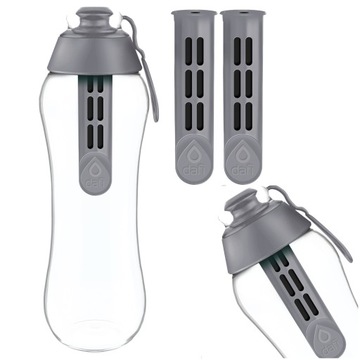 Bidon do szkoły 700ml stalowy / Butelka filtrująca Dafi 0,7l + 2 wkłady