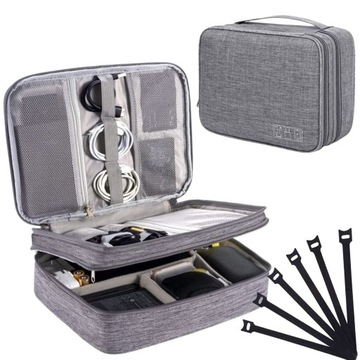 ORGANIZER TORBA ETUI PODRÓŻNY KABLE 5RZEPÓW GRATIS