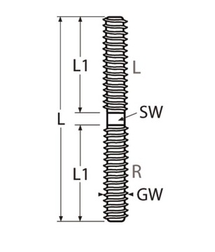 KOŃCÓWKA GWINTOWANA Z8-Z8 14407