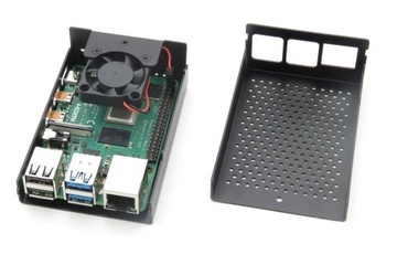 Алюминиевый корпус Raspberry Pi 4 с вентилятором