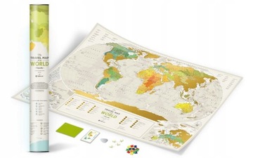 Świat. Mapa zdrapka Geography World. Scratch