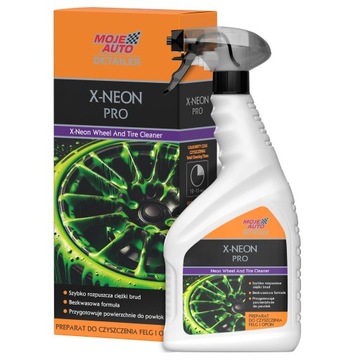 NOWOŚĆ!!! MOJE AUTO - Preparat do felg i opon X-NEON PRO 750ml - Atomizer